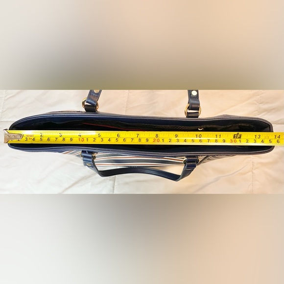 Tommy Hilfiger Red, White, and Blue Striped Tote Purse - Picture 7 of 10